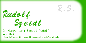 rudolf szeidl business card